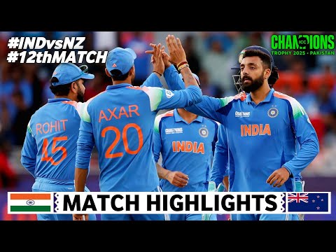 ICC Champions Trophy 2025 | India vs New Zealand | Full Highlights 2025 | IND VS NZ Highlights