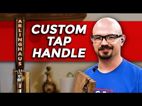 Make A Tap Handle with V-Carve Inlay and Epoxy