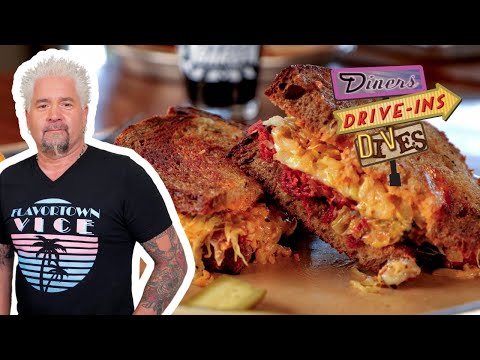 Guy Fieri Devours *Out of This World* Pastrami Reuben | Diners, Drive-Ins and Dives | Food Network