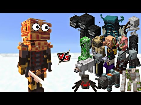 Minecraft All Mobs vs Sunrise Warrior | Epic Battle Showdown!