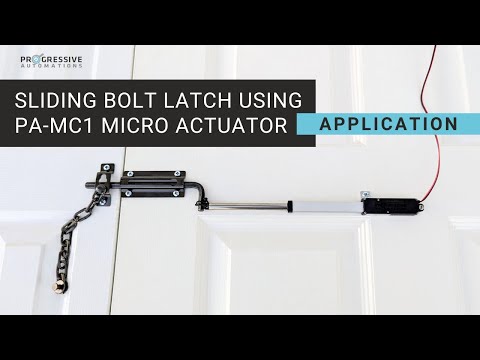 Sliding Bolt Latch Using PA-MC1 Micro Linear Actuators | Progressive Automations