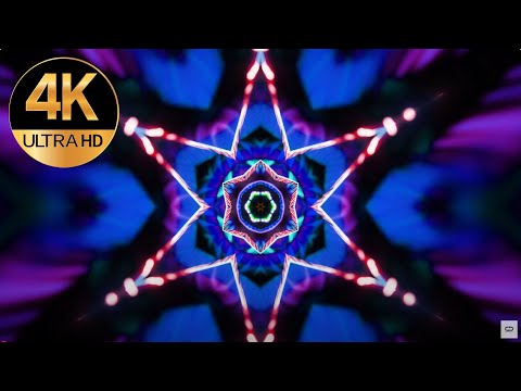 7 hour 4k TV Abstract Flashing Black Screen Purple Blue color Tunnel Mind Relaxing  background Video