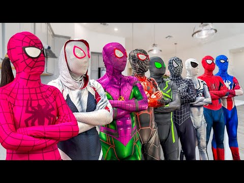 What If 10 SPIDER-MAN in 1 HOUSE ?? || Hey All SuperHero , Go To Trainning Nerf Gun ( Comedy Video )