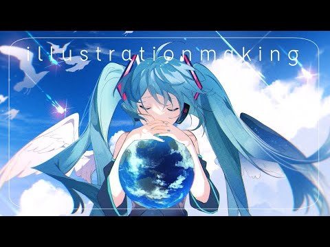 Miku - illustration making -【CLIPSTUDIO】