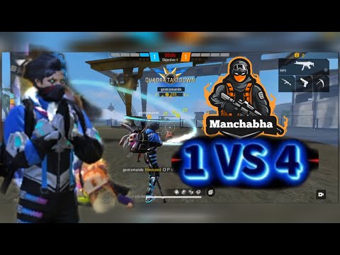 #manchabhai #freefire playing on doing 1Vs4 😱🔥