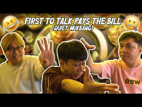 FIRST TO TALK PAYS THE BILL (QUIET MUKBANG) | BEKS BATTALION