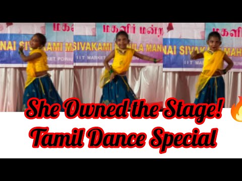 She Owned the Stage! 🔥 Tamil Dance Special❤️Stage dance performance|Girl dancing on Tamil song