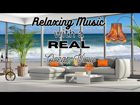 Relaxing Jazz Screensaver REAL OCEAN VIEW