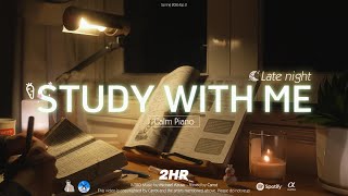 2-HOUR STUDY WITH ME | Ambient ver.🌿, Rain Sounds 🌧️| Pomodoro 50-10 | Late night🌙🌸