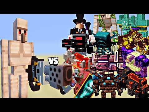 Minecraft All Bosses vs 5X Flamer Golems – EPIC Battle! (Who Wins?!)