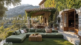 Peaceful Forest Cafe Morning | Relaxing Jazz Music, Forest Views and Calm Nature Sounds For Study