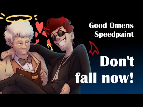 "Don't Fall Now!" | Good Omens Speedpaint