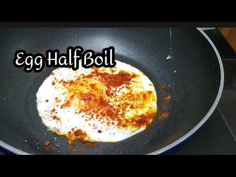 Egg Half Boil #eggrecipes #egghalffry