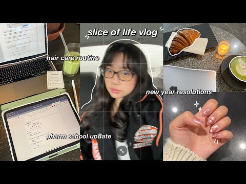 SLICE OF LIFE 🌟 updated haircare routine, new year resolutions, grad school update & living alone