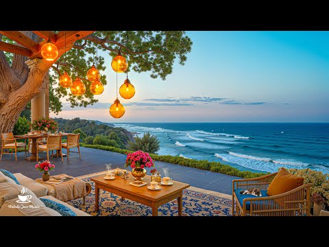 Bossa Nova Music & Soft Wave Sound to Start Day｜Coastal Morning Bossa Nova on Warm Balcony for Work