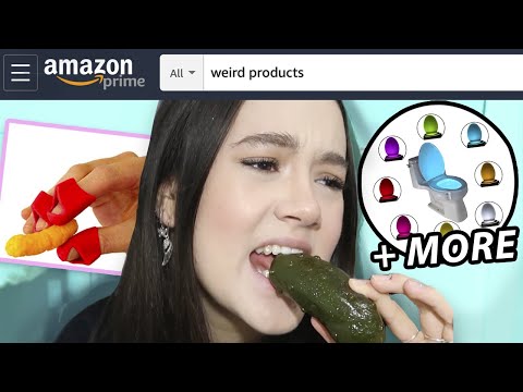 I Try The Weirdest Amazon Products (Food, Sprays, Candles, Lights, more) ... Fiona Frills