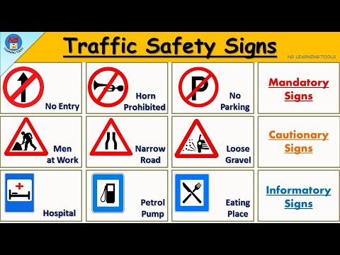 Traffic Signs & Signals | 65 Important ROAD SIGNS That You Need To Know When Driving |  Street Signs