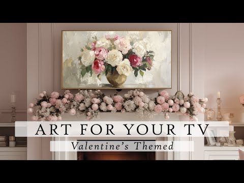 Valentine's Themed Art For Your TV | Romantic TV Art | Flower TV Art | Heart TV Art | 3.5 Hours | 4K