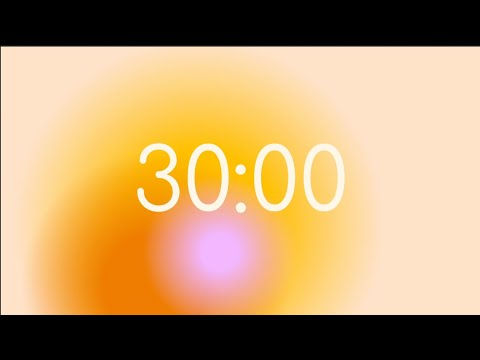 Orange Aura Pomodoro Technique 30 Minute Timer with 10 Minute Breaks | Study and Focus timer