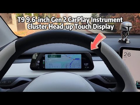 TESLA T9 9.6-inch Gen 2 CarPlay Instrument Cluster Head-up Touch Display #tesla #teslamodely