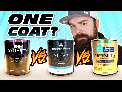 One Coat Challenge!  Home Depot vs Ben Moore vs Lowes