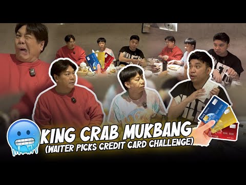 KING CRAB MUKBANG (WAITER PICKS CREDIT CARD CHALLENGE) | BEKS BATTALION