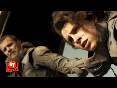 Dune (2021) 4K - The Sandworm Attacks the Refinery | Movieclips